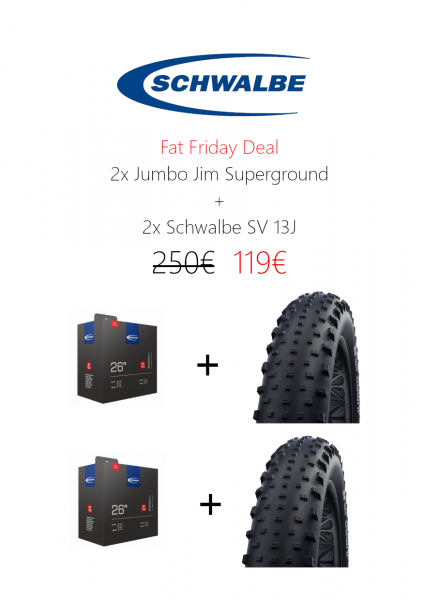 Schwalbe Jumbo Jim Superground Special Set Price 2x Jumbo Jim + 2x Tube